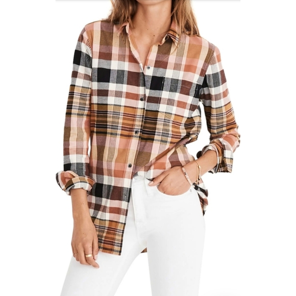 Madewell Classic Ex-Boyfriend Plaid Shirt - Picture 4 of 6
